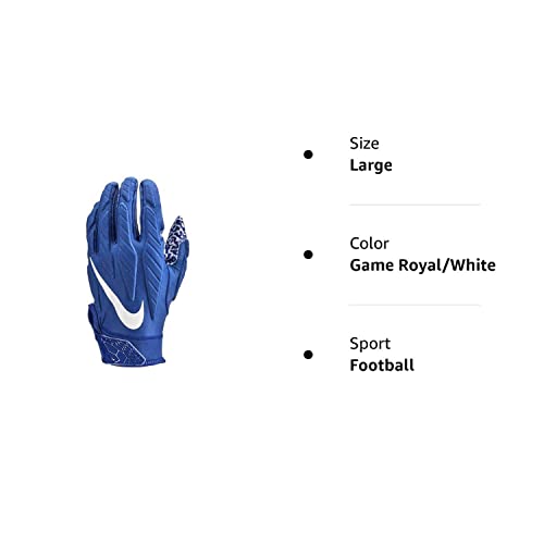 Nike Men's Superbad 5.0 Receiver Gloves (Xx-Large, Game Royal/White) #TOP2