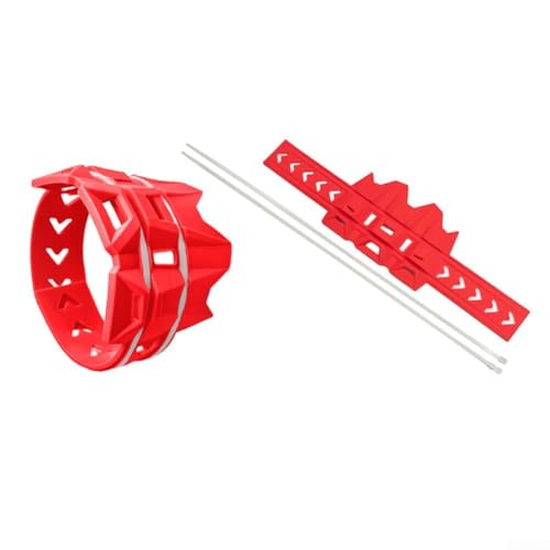 Bulevisiter Cubierta protectora de escape de motocicleta para tuberías antiquemaduras para anillo de silicona compatible con la mayoría de motocicletas (rojo)