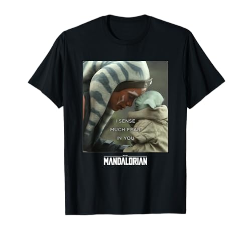 T-shirt Ahsoka & The Child Star Wars en coton noir respirant