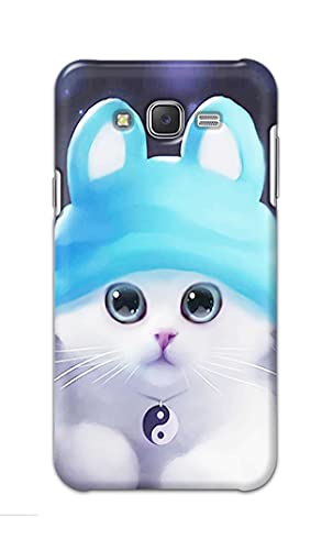 Image of Chinese Cutie Kitten Cat Big Eyes Lovely Girl Ears Hard Back Case Cover for Samsung J7 (2015) / Samsung J7 NXT /Samsung J7 Neo /Samsung J7 Core Back Cover -(J5) VNS2221
