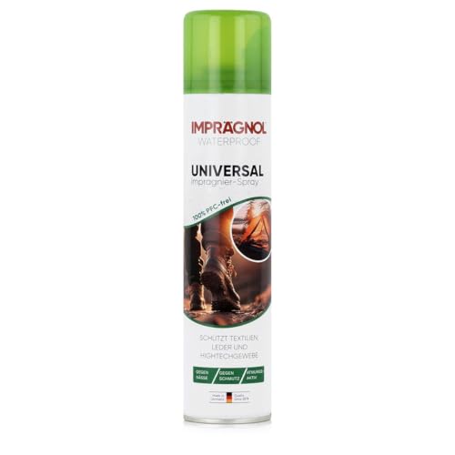 Imprägnol Waterproof Universal 100% libre de PFC: spray impermeabilizante adecuado para textiles, cuero y tejidos de alta tecnología, 400 ml, 1 unidad