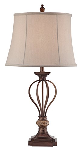 Lámpara de Mesa Modelo Villa Roma 75 cm Bronce miniatura 5