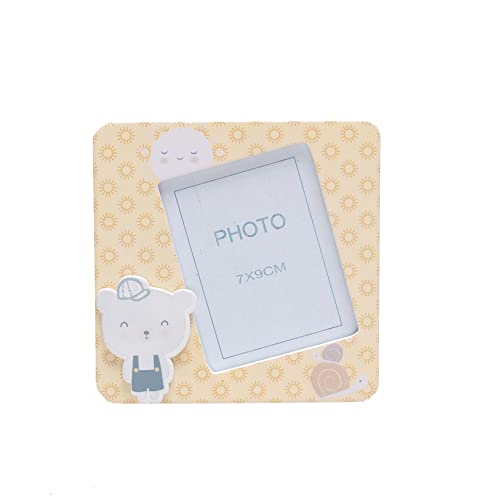 Porta-Retrato de Madeira Urso Amarelo 7cm x 9cm - Wolff