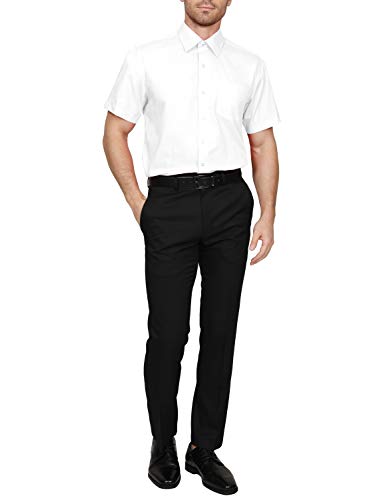 NE PEOPLE Men's Classic Regular Fit Button Down Short Sleeve Solid Color Dress Shirts S-5XL3