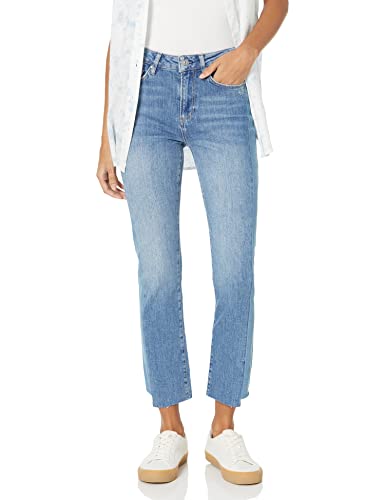 PAIGE Women's Cindy High Rise Straight Ankle Length in Alette Distressed Jeans