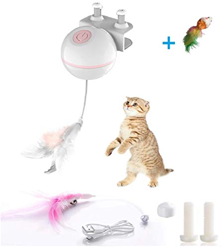 Brinquedo de laser para gatos, 2 em 1, automático, 360 graus, giratório, eletrônico para gatos, gato
