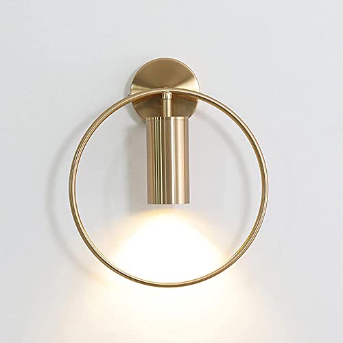 NYSCR Lámpara de Pared, Ventilador de Techo con Control Remoto de luz, Ventilador de Techo silencioso con Control Remoto, lámpara Moderna con Ventilador de Techo, Dorado, luz de Pared Interior