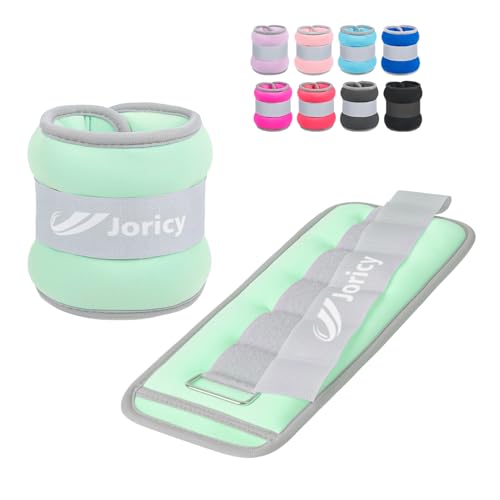 Image of Ankle Weights A Pair of 1 /2 /3 /4 /6 /8 /10 /12 /20 LBS Wrist Leg Arm Weights for Women Men with Adjustable Straps, Strength weighted for Physical Therapy Running Walking Home Fitness Gym Workout Weight Loss