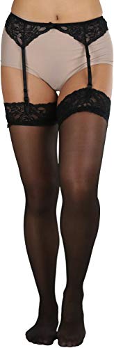 Image of ToBeInStyle Women's Lace Classic Elegant Sheer Garter Belt