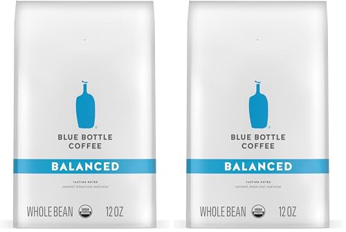 Blue Bottle Whole Bean Organic Coffee, Balanced, Medium Roast, 12 Ounce bag (Pack of 2)