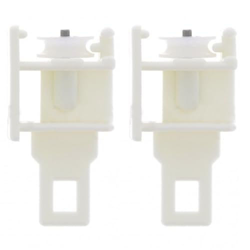 cyclingcolors 2x Poulie de renvoi opposé pour tringle 24 x 16mm en polyamide ivoire Accessoire Suspendeur Fenêtre Store Baie vitrée Ouverture Fermeture