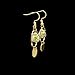 Cairui Design Limonium Real Flower Glass Ball Round Geometry Gold Plated Drop Dangle Earrings for Women Handmade