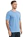 Manote 100% Merino Wool T Shirts for Men, Short Sleeve Lightweight Crew Undershirt, No-Odor Base Layer for Hiking Travel (US, Alpha, Large, Regular, Regular, Light Blue)