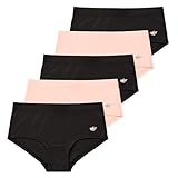 Lucky & Me Annika Little Girls Boy-Shorts, 5 pack, Ebony Blush Set, Tagless 9/10