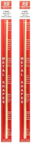 K&S Precision Metals 8240 Tira de latón, 0.032 pulgadas de grosor x 14 pulgadas de ancho x 12 pulgadas de largo, 1 pieza por automóvil, fabricada en