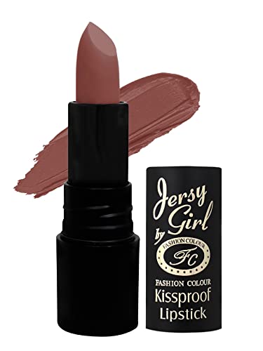 Image of JERSEY GIRL BY FASHION COLOUR Kissproof Matte Lipstick| Lightweight & Longlasting | Matte Finish | Stay up to 12hrs | Available In Fab Shades | Highly Pigmented |Intense Colour, Moisturised Lips, Color Sensational Creamy Matte | Mocha