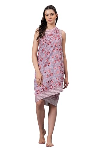 100% Cotton Swimsuit Cover-Up, Indian Hand Block Printed Sarong Wraps Bikini Cover-Up for Women2