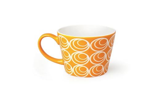 Excelsa Etnika Grande Tasse Type Jumbo de 415 ML, Porcelaine, Orange, 11 x 11 x 8 cm