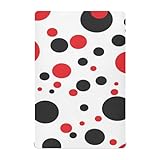 Sábanas para cuna de ni?a Spannbetttuch, für Kinderbett, 132 x 71 cm, Rot / Weiß / Schwarz gepunktet, neutral