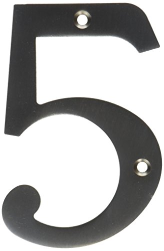 Plaque numéro de maison 5 laiton massif Deltana pour adresses visibles