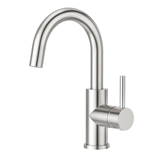 CREA Keukenkraan, 360° Draaibare Kraan Keuken, Mengkraan voor Keuken of Badkamer, Gootsteenkranen keukenkraan met Hoge Uitloop, Roestvrij Staal