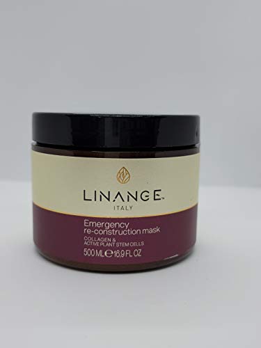 Linange Spa - Emergency Collagen Mask (500ml); Strengthening, Hydrating, Revitalizing Hair Care Product; Hair Mask w/Proteins for Men and Women – for Thin, Dry, Damaged, Treated Hair