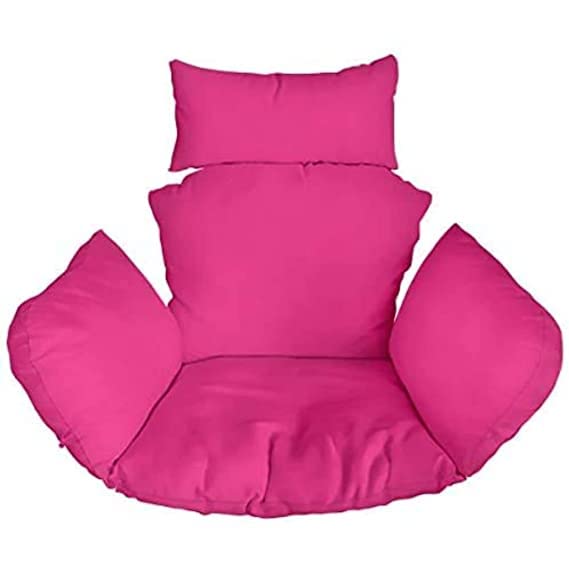 ANAND INDIA GROUPS Polyester Designer Cushion for Hanging Basket for Outdoor Egg Swing Chair/Garden Swing|| Seat Padded Pillow (Pink)-picture-17