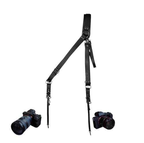 Correa cámara cuero arnés doble cámara fotógrafo correa dslr slr single dual harness