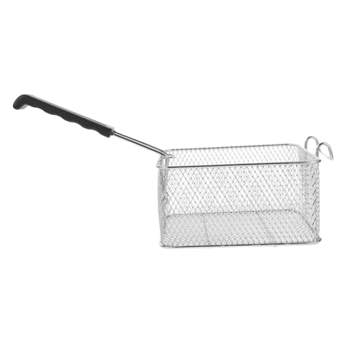 Cabilock Cesta de Freír Cuadrada Inoxidable Canasta de Cocina para Freír Pollo y Papas Fritas Herramienta de Escurrido Resistente y Duradera para Cocinas y Restaurantes