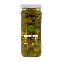 Sanniti Spanish Caperberries Caper Berries in Vinegar and Salt Brine - 16 oz