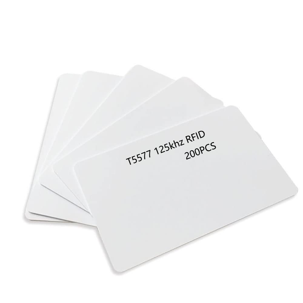 Meikuler T5577 Writable Rewrite ID Smart Card 125khz Blank White PVC RFID Access Chip Card (200)