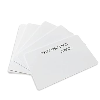 Meikuler T5577 Writable Rewrite ID Smart Card 125khz Blank White PVC RFID Access Chip Card 200