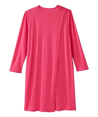 Silvert's Adaptive Clothing & Footwear Open Back Night Gown For Ladies - Assisted Dressing Hospital Gown - Pink Lge #TOP3