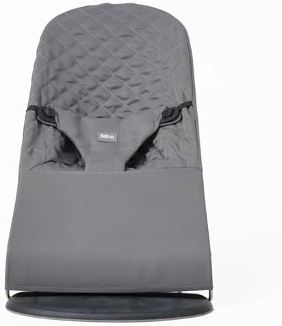 Bezug auf Babywippe. Bezug Belltop kompatibel mit BabyBjörn Wippe: Balance, Soft und Bliss. Babysitz Ergonomisch Babywippe. Hypoallergenic Steppuhn. (Grau)