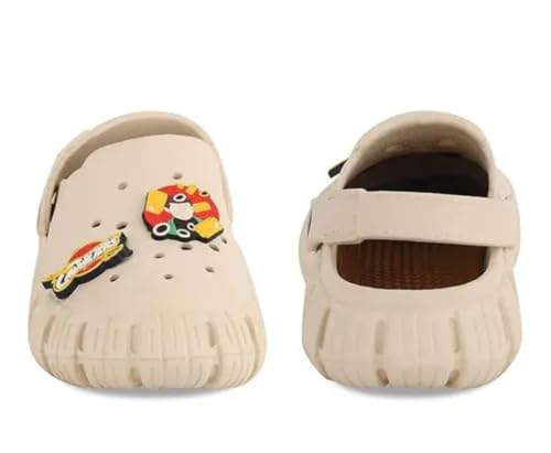 Image of GIMME ! Little Monkey, Toddler Clogs Slippers, 12 Months to 6 Years, Baby Boy, Waterproof, Lightweight, Cute Cartoon Fun Charms, Beige, Non-Slip Sole