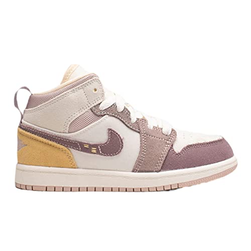 Nike Air Jordan 1 Pre School Shoes Sail/Taupe Haze-Fossil Stone DZ4468-102 2Y
