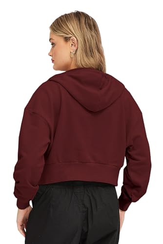 Image of FUNKY MONKEY Soft Fleece Crop Zipper Hoodie for Girls and Womens Sweatshirt