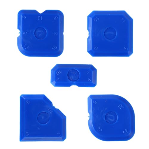5 Piezas Herramientas aplicadora para silicona Azul,Alisador para juntas de silicona y acrílicas, herramientas de sellado de silicona, escurridor de juntas,escurridor de silicona