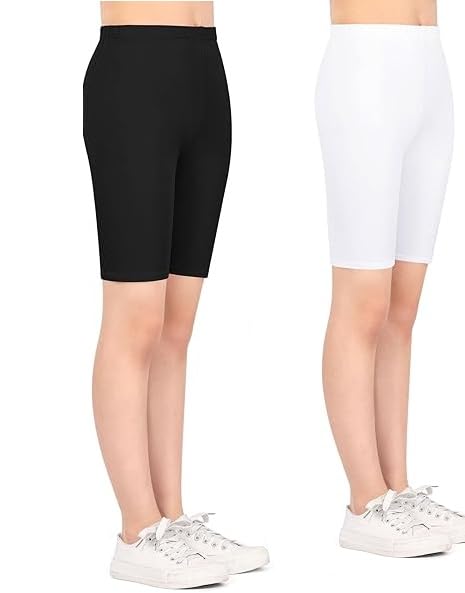 WKLOUYHE Girls' Cycling Shorts Kids Cotton Shorts Leggings for Girls Summer_Pack of 03-image-0