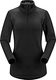 Sportbekleidung von Arcteryx Arc\'teryx Damen Rho AR Zip Neck Langärmliges Shirt, schwarz, XS