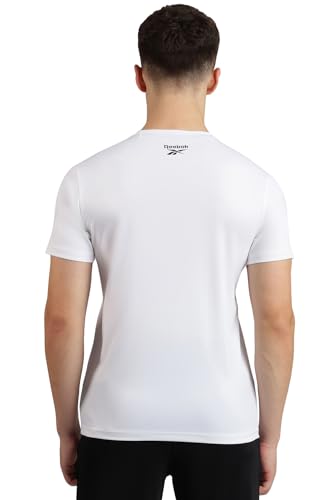 Image of Reebok Men's Polyester Gym T-Shirt - Moisture Wicking Sports T-Shirt for Men | Workout Running Training Tshirt for Men | Half Sleeve Active Tee