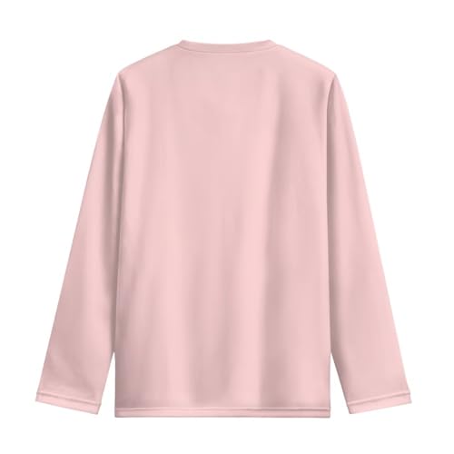 Long Sleeve Tops for Girls Round Neck Shirts Drop Shoulder Tees Loose Fit Clothes 3-16 Years Old2