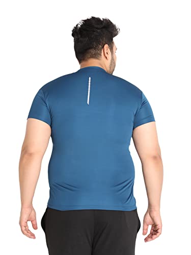 Image of CHKOKKO Men's Polyester Regular Fit Solid Sports T-Shirt