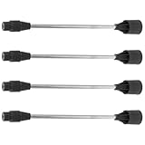 NUOBESTY 4 Stück Lange Gartenspritzstange aus Edelstahl Verlängerungsstange für Drucksprüher Leichtes Sprühzubehör für Gartenbewässerung und Präzises Sprühen