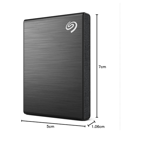 Seagate OneTouch SSD 1 To, SSD externe portable – Noir, 1 030 Mo/s, application Android, 6 mois DropBox et Mylio Photos, services Rescue (STKG1000400)
