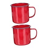Tasse en émail vintage: utilisant une bonne texture et un matériau en émail robuste pour une utilisation , tasse à eau