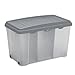Produktbild Casaria® Aufbewahrungsbox 120l mit Deckel Rollen Trennwände stapelbar transparent Kunststoff BPA-frei XXL Rollbox Kunststoffbox Büro Spielzeug Grau