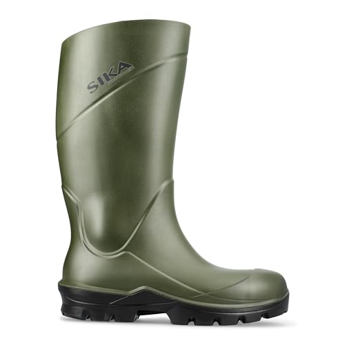 SIKA Botas de seguridad unisex de poliuretano, suela antideslizante autolimpiante, aislamiento térmico hasta -20 °C, plantilla amortiguadora de golpes, botas para agricultura, industria, alimentos y