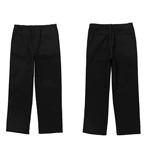 Boys Kids Trousers Elastic Waist Chino Pants School Uniform Pull On Smart Dress Pants3