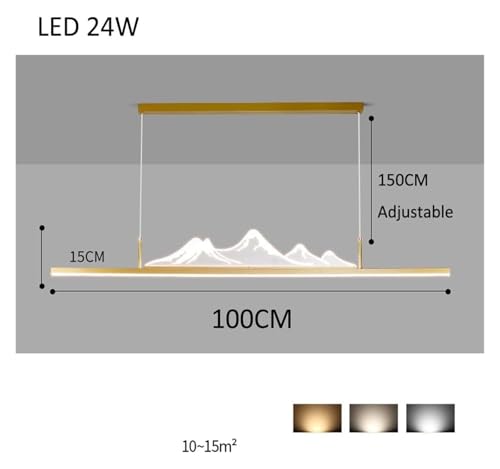Suspension longue réglable en hauteur pour corriger l'éclairage de table
